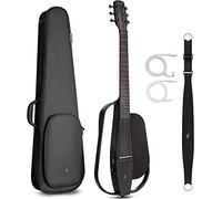 Enya Nexg Chitarra Elettrica Acustica Di Base Altoparlante Stereo Incorporato In Fibra Di Carbonio Da 50 W Per Adulti Con Cinturino, Cavo Di Ricarica Usb E Custodia (Nero)