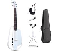 Enya NEXG2 Set Chitarre Elettriche - Chitarra Acustica Elettrica Professionale 38 Pollici Bianca in Fibra di Carbonio Smart Audio Silent NEXG Guitar per Adulti Bambini Principianti Viaggio Regalo
