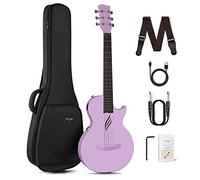 Enya Set Chitarra Elettrica Acustica - Basso Chitarra Nova Go SP1 da 35'' in Fibra di Carbonio per Bambini Adulti Principianti Starter Kit con Smart AcousticPlus Pickup per Regali di Festival Viola