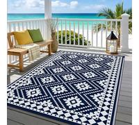 Enyhom Tappeto da esterno impermeabile, resistente alle intemperie e ai raggi UV, stuoie per patio reversibili facili da pulire, pieghevole, leggero, tappeto da giardino per balcone, cortile e