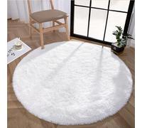 Enyhom Tappeto Rotondo Morbido Soffice Shaggy Circolare Peluche Tappeto da Camera a Pelo Alto Tappeto Lavabile in Velluto per Soggiorno Dormitorio del College, 120 cm