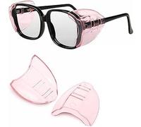 Enyolidimk 1 set di occhiali di sicurezza rosa protettivi laterali flessibili leggeri per corsa, ciclismo, sport all'aria aperta, occhiali antivento per adulti, occhiali di sicurezza e occhiali,