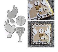 Enyolidimk Fustelle a forma di colomba di uccello, per la creazione di biglietti, per fai da te, scrapbooking, album fotografici, fustelle decorative in rilievo su carta, modelli, fustellatrici