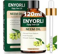 ENYORLI Olio di Neem 120ml Spremuto a Freddo per Capelli Pelle Unghie | Olio vegetale dalla texture ricca per cura quotidiana di capelli, viso, corpo e cuticole