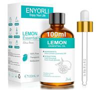 ENYORLI Olio Essenziale Limone 100ml Naturale per Diffusione, Pulizia della Casa, Aromaterapia, Cura della Pelle e Creazioni DIY Azione Rinfrescante e Purificante