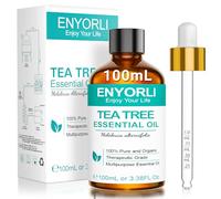 ENYORLI Tea Tree Essenziale Olio 100mL Naturale Tea Tree Olio per Pelle Viso Capelli Unghie, Aromaterapia, Diffusori, Fabbricazione di Candele, DIY, Massaggi, Cura della Casa, Uso Esterno
