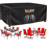 Enzeno Copertura per Mobili da Giardino Impermeabile,160x100x74cm,Resistente All'Inverno in Tessuto Oxford 420D,Rettangolare per Tavolo da Giardino