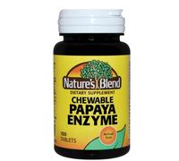 Enzima di Papaya Masticabile 100 Pillole By Nature's Blend