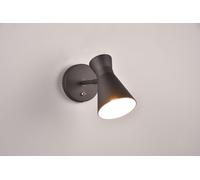 ENZO APPLIQUE DOPPIO CONO METALLO NERO H. 16,5CM 1 LUCE ATTACCO E27