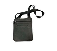 Enzo Castellano Borsa a Tracolla Milan, Grigio, Tessuto Monogrammato, con Tasca Frontale e Posteriore, 24x21,5x3,5 cm, Chiusura con Cerniera