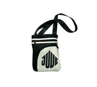 Enzo Castellano Borsello a Tracolla Juventus, Bianco e Nero, 23,5x17,5x3,5 cm