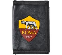 Enzo Castellano PORTAFOGLIO PORTAMONETE A.S. ROMA PRODOTTO UFFICIALE NERO CON STEMMA a STRAPPO 161836