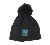 Enzo Castellano SSC NAPOLI Cappello Ponpon Maglia Liscia con Patch Pelle Ricamato e Interno in Pile 50% PC 50% PL 123466