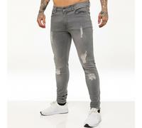 Enzo Jeans Slim Fit Skinny Stretch Denim Strappati Tutte Le Taglie UK
