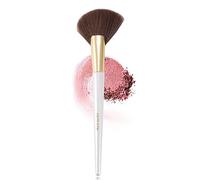 ENZO KEN Pennello angolato per make-up a ventaglio, spesso, per bronzer, soffice per le guance, per scolpire mediante il blush, per make-up da contouring, bianco, 169L