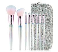 ENZO KEN Set di Pennelli per Trucco con Glitter con Borsa da Viaggio, Pennello Colorati per Ombretto Vegano, con Borsa e Pennello Glitterato, Pennello e Kit Completi per Contorno Viso - Raibow