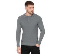 Enzo Maglione Uomo Lavorato A Maglia Pullover Con Colletto Waffle Lungo A Manica