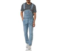 Enzo Men's EZD390 VEN Denim Dungarees Overalls, Bleach, 44