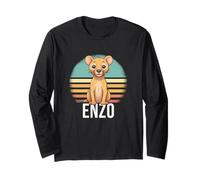 Enzo - Nome Ragazzo Simpatico con Leone Carino Maglia a Manica