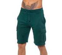 Enzo Pantaloncini Felpati Cargo Uomo Tasche Laccetto Slim Colori S-2XL