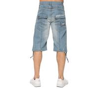 Enzo Pantaloncini Jeans Uomo Regular Fit Tasche Gamba Dritta