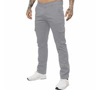 Enzo Pantaloni Cargo Combat Uomo Jeans Slim in Cotone Elasticizzato
