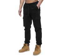 ENZO Pantaloni Jogger Uomo Militare Combat Cargo Camo Tinta Beige