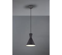 ENZO SOSPENSIONE 1 LUCE ATTACCO E27 DOPPIO CONO METALLO ANTRACITE D. 20CM