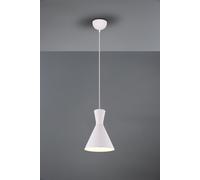 Reality Leuchten Enzo R30781031 - Lampadario a sospensione in metallo bianco opaco, 1 lampadina E27