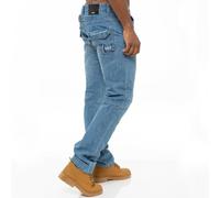 Enzo Uomo Jeans Gamba Dritta Regular Fit Denim Pantaloni Tutti UK Waists Taglie