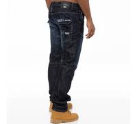 Enzo Uomo Jeans Gamba Dritta Regular Fit Denim Pantaloni Tutti UK Waists Taglie