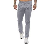 Enzo Uomo Pantaloni Chino Slim Fit Cotone Elastico Jeans Tutte Vita Taglie