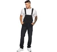 Enzo Uomo Salopette Jeans Denim Tuta da Lavoro Resistente Pantaloni UK