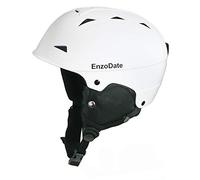 EnzoDate Casco da sci da sci Casco da snowboard leggero per sport invernali per uomo Donna con paraorecchie staccabili
