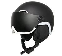 EnzoDate Casco da snowboard con visiera integrata Scudo 2 in 1 Caschi da neve da sci Maschera staccabile intercambiabile, Lente per a costo aggiuntivo