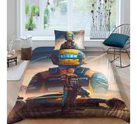 EOASNRTCB Copripiumino Con Stampa 3D Lando Norris Design Set Copripiumino, Biancheria Da Letto Morbida Microfibra, Federe, Cerniera Nascosta Single(135x200cm)