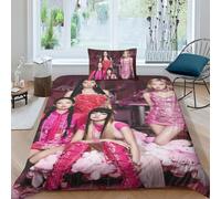 EOASNRTCB Copripiumino Da Blackpink,set Di Biancheria Da Letto Blackpink Stampati in 3D,con Federe,cerniera Nascosta,copripiumino Comfort in Microfibra Single(135x200cm)