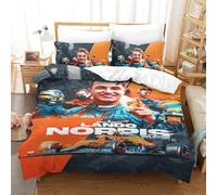 EOASNRTCB Lando Norris Set Copripiumino 3D Con Set Di Biancheria Da Letto in Microfibra, Copripiumino Stampato Per Adulti E Bambini Morbido, Resistente, Traspirante Single（140x200cm）