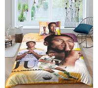 EOASNRTCB Set Copripiumino Con Jude Bellingham, Set Di Biancheria Da Letto Per Bambini, Microfibra Con Copripiumini + Federe - Prevenire L' Umidit, Anallergico Single（135x200cm）