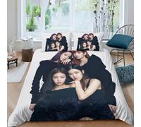 EOASNRTCB Set Di Biancheria Da Letto Per Blackpink Con Stampa 3D, Copripiumino Con Cerniera, Incluso Copripiumino E Federe, Biancheria Da Letto Per Ragazzi E Ragazze King（220x240cm）