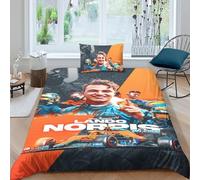 EOASNRTCB Set Di Biancheria Da Letto Per Lando Norris Con Stampa 3D, Copripiumino Con Cerniera, Incluso Copripiumino E Federe, Biancheria Da Letto Per Ragazzi E Ragazze Single(135x200cm)