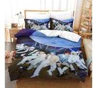 EOASNRTCB Stray Kids 3D Set Di Copripiumino Biancheria Da Letto Con Copripiumino E Federa, Morbido, Facile Da Pulire Con Nascosta Chiusura Lampo Single(140x200cm)