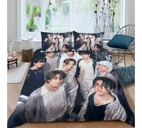EOASNRTCB Stray Kids Copripiumino Con Federe, Stray Kids Biancheria Da Letto, Morbido Comfort Adatto Alle Bambini E Adulti Facile Da Pulire Double（200x200cm）