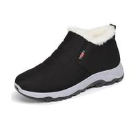 EODJXIO Anfibi Neri Stivali A Tacco Alto da Donna In Pelle Scamosciata Stivaletto Basso Stivaletti Punta Scarpe Anti Pioggia Invernali Nero 40