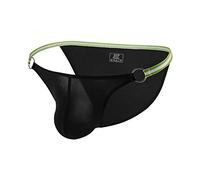 EODJXIO Boxer Uomo Taglia Slip Mutande Sexy Mutandine da Vankaze Hoop Tinta Unita di Ghiaccio Scavata Pantaloncini a Vita Bassa Traspiranti in Nylon (Black, XL)