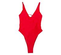 EODJXIO Costume Intero da Donna con Ferretto Mini Bikini Hot Rosso Baywatch Contenitivo Reggiseno Costumi Mare Taglie Forti