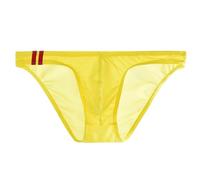 EODJXIO Costume Uomo Slip Jockstrap Bianco Men's Exotic Apparel Comfortable Low Rise Briefs for Daily Wear Home Leisure Outdoor Hiking Soft Breathable Underwear Solid Color Design (Yellow, XXXL)