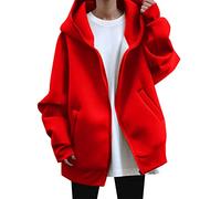 EODJXIO Felpa da Lavoro Donna con Cappuccio Felpe Pile Zip Hoodie Y2k Giacca Mimetica Giubbotto Autunno Red Leather Jacket Men Moto Estivo