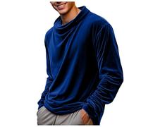 EODJXIO Maglia Termica Uomo a Maniche Lunghe con Collo Vellutato Girocollo Traspirante Comoda e Calda per Abbigliamento Casual t Shirt Manica Lunga Cotone t-Shirt Addominali scolpiti