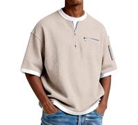 EODJXIO Maglietta Uomo Casual a Maniche Corte con Design Strati e Scollo Rotondo per Utilizzo Quotidiano Cotone Manica Corta 3XL t-Shirt Slim Fit Magliette Nere